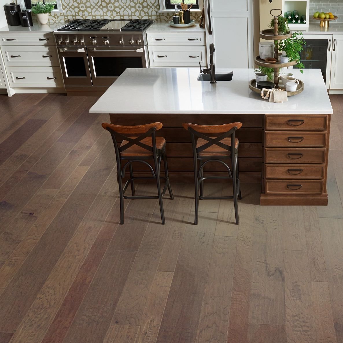 Hardwood floor in kitchen